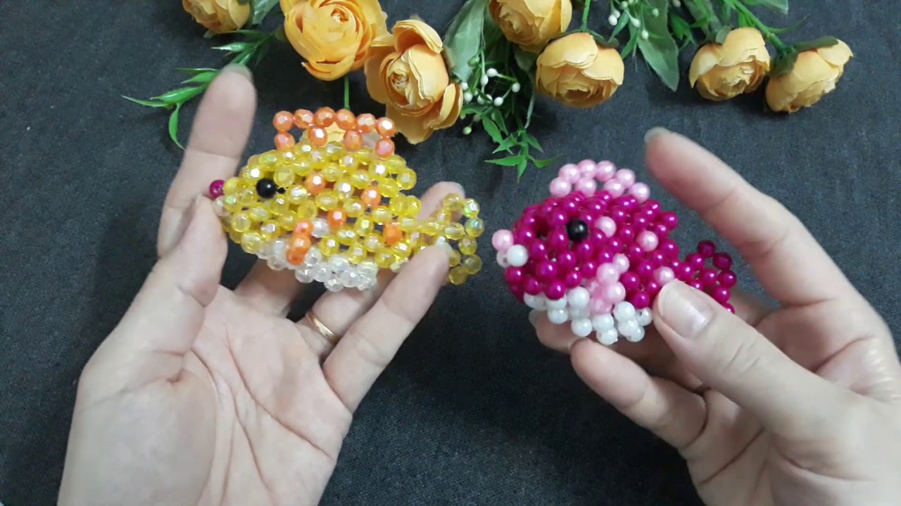 beaded fish 1/2# DIY# poisson perlé# Kết cườm con cá làm móc treo chìa khoá# የታሸገ ዓሳ# peix de pẻles#