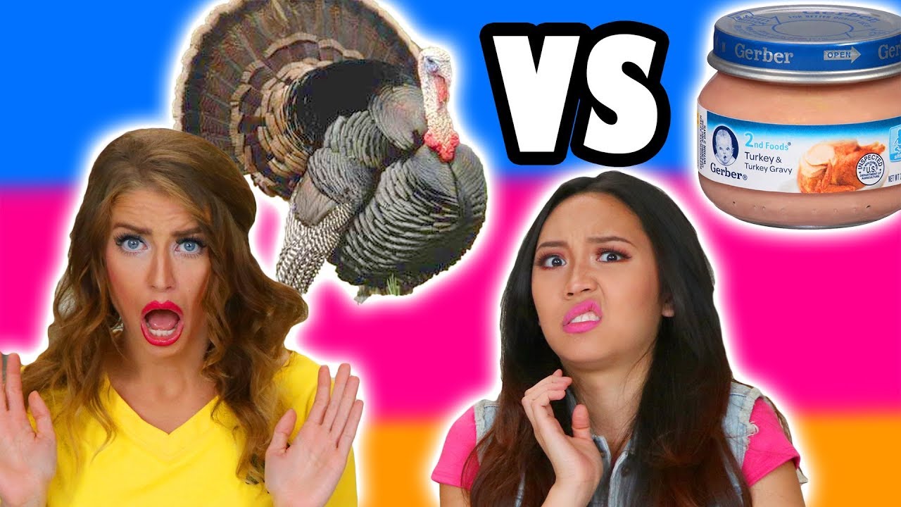 Real Food vs Baby Food Challenge. Does it Taste Good or Aweful? Totally