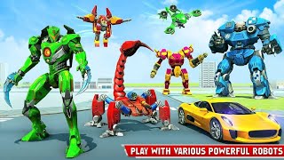 Robot Car Scorpion Transformers, Carro Robô Escorpião Jogo Android screenshot 4