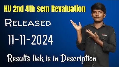 KU 2nd 4th sem Revaluation results released || Results link is in Description