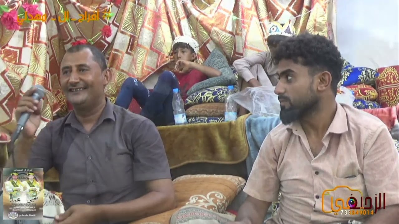 المنشد:علي شنان شاهد حماس وتفاعل ورقص شباب المهادله زفاف العريسين يحيى & محمد | آل المهدلي - المهادل