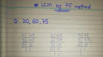 LCM of20,60,75 by prime factorization method || How to find lcm by prime factorisation method #maths