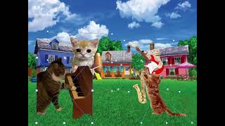 Multiple Cats Poorly Playing The Backyardigans Theme Song Test