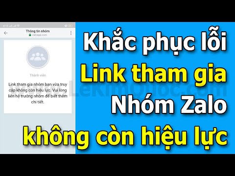 Video Hướng dẫn khắc phục lỗi Zalo: Link tham gia nhóm bạn... - youtube