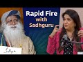 Rapid fire with sadhguru  smita prakash ani