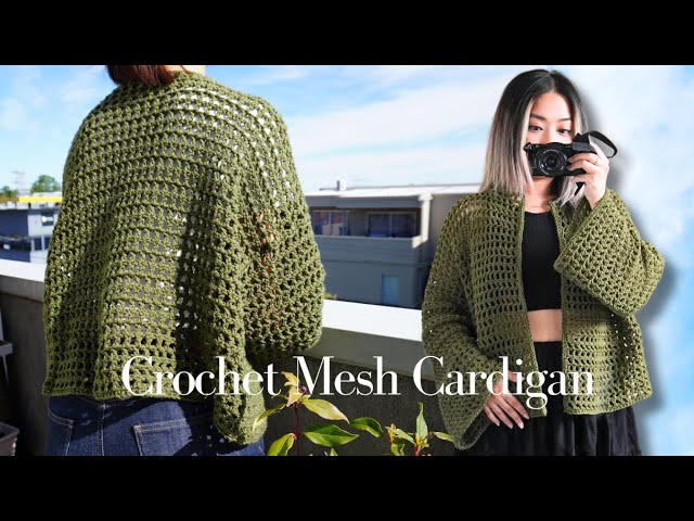 Easy Crochet Mesh Cardigan - YouTube