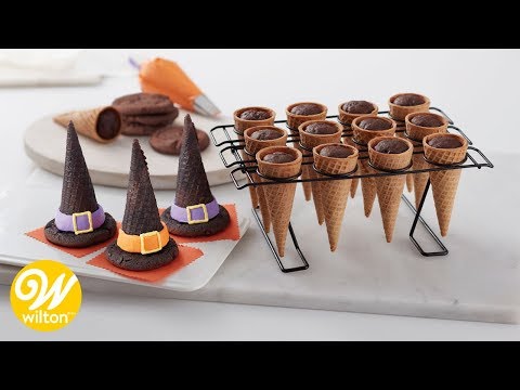 how-to-make-halloween-witch-hat-cupcake-cones