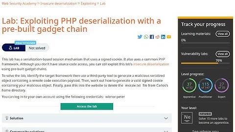 Web Security Academy | Insecure Deserialization | 6 - Exploiting PHP With A Pre-Built Gadget Chain