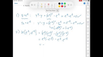 Wronskians | Wellesley College Differential Equations w/Applied Linear Algebra