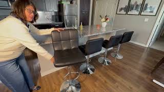 DUMOS Bar Stools Set of 2 Review – Adjustable, Swivel, and Space-Saving for Kitchen Islands