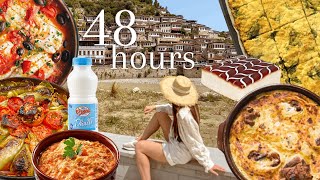 Eating Only Albanian Food in ALBANIA for 48 Hours 🫑🧀🥛