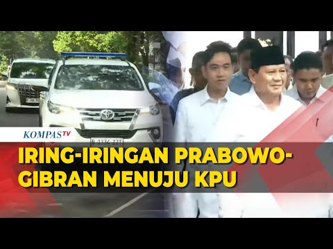 Momen Iring-iringan Prabowo-Gibran Menuju KPU Jelang Penetapan jadi Presiden dan Wapres Terpilih