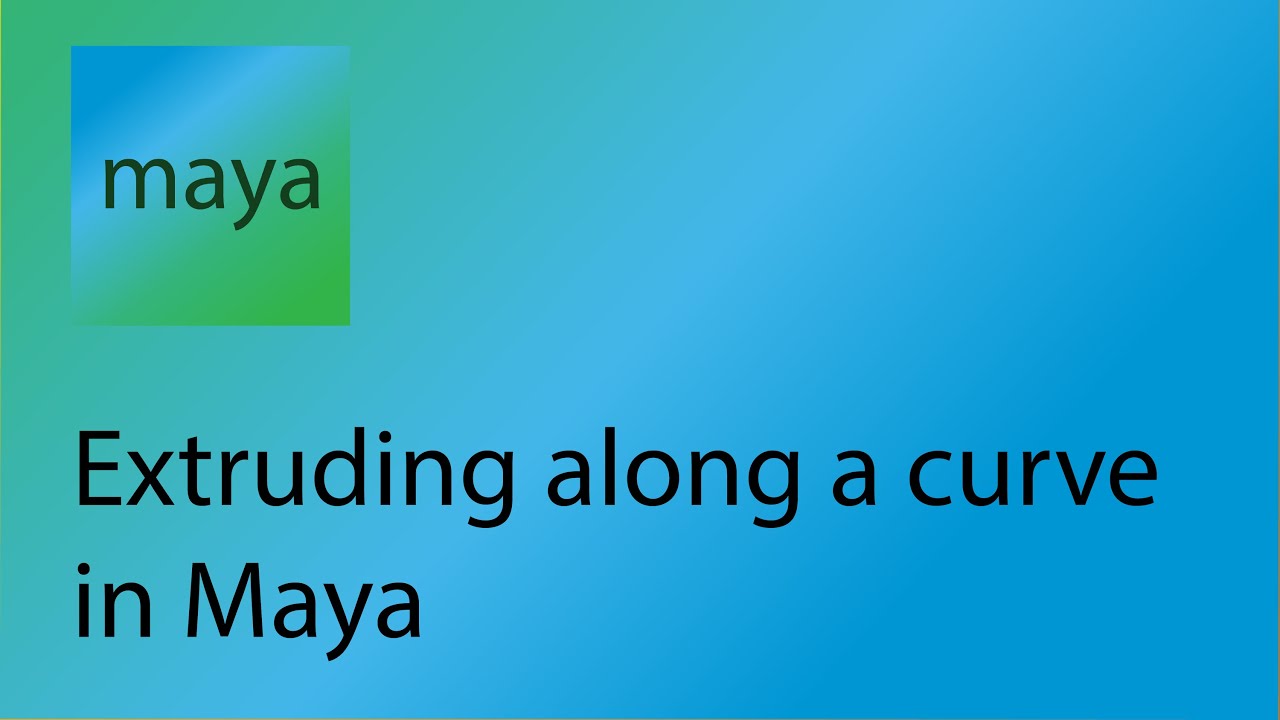 Maya Tutorial 11 - Extruding along a curve - YouTube