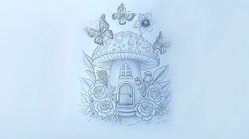 Drawing a Mushroom House - Procreate Pencil Tutorial