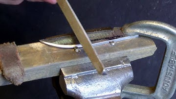 My First Pocket Knife Rebuild - Part 3 - Filing The Blade