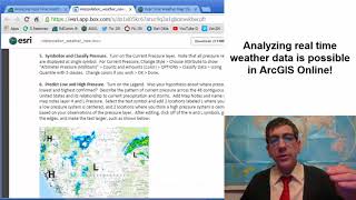 Yzing Real Time Weather And Maps Using Arcgis Online