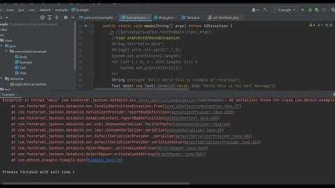InvalidDefinitionException No serializer found for class com.mbtech.example.Class
