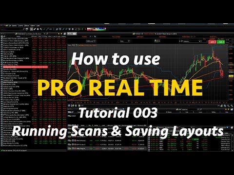 How to use Pro Real Time - Tutorial 003 - Running Scans & Saving Layouts