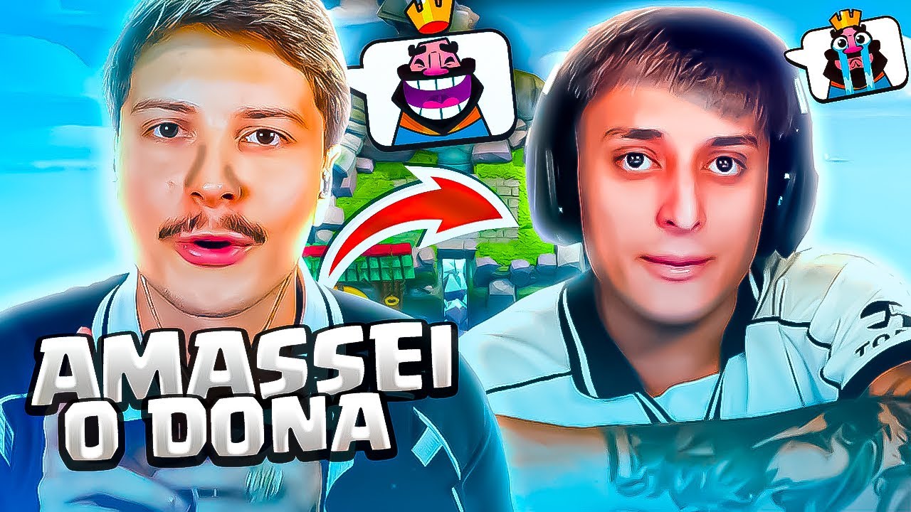 JOGUEI CONTRA O DONA NO CLASH ROYALE (ELE TILTOU)😂