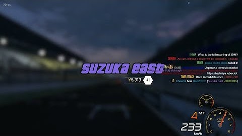 Suzuka East | L2 Time Attack Record [0:43.987] (HASHIRIYA FiveM)