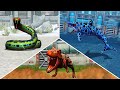 TITANOBOA VS MEGALODON VS T REX - DINOSAUR TOURNAMENT || JURASSIC PARK BUILDER GAMEPLAY