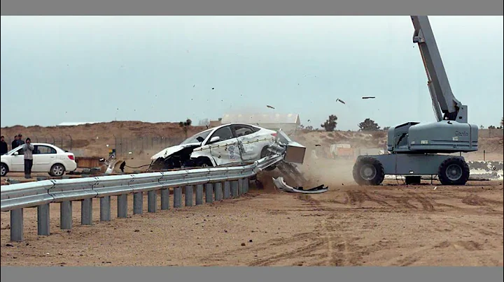 MFLEAT Guardrail End Terminal Crash Test 3-30 with Small Car