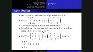Lecture2: 1.1&1.2: Matrix Multiplication; Ax & AB, Math 405: Learning From Data