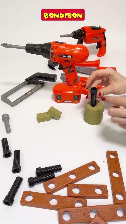 Набор строительных инструментов "ПАПИНЫ ДЕТИ" дрель на батарейках # ...