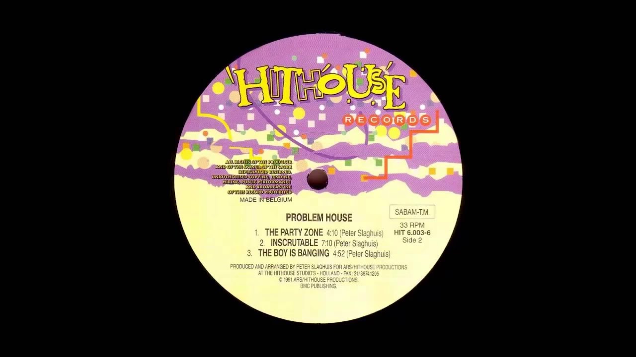 PROBLEM HOUSE - Mini Elpee - B2 Inscrutable || HitHouse Records 1991 - Peter Slaghuis