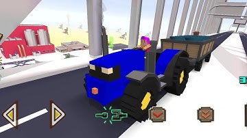 I took the long way on the bridge - Blocky Farming and Racing Simulator | Game Play