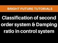 Second order system in control system | Damping ratio definition | Types of second order systems