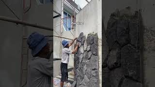 Pasang saja sendiri pak #batualamdinding #pasangbatualam #kolkata  #rumahminimalis #batualam