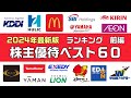 2024年最新株主優待ランキング60前編
