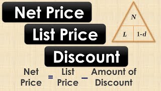 List Price, Net Price, Amount & Rate of Discount