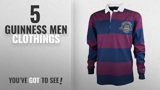 Top 10 Guinness Men Clothings [ Winter 2018 ]: GUINNESS Wine and Navy Striped Rugby Jersey,Navy &