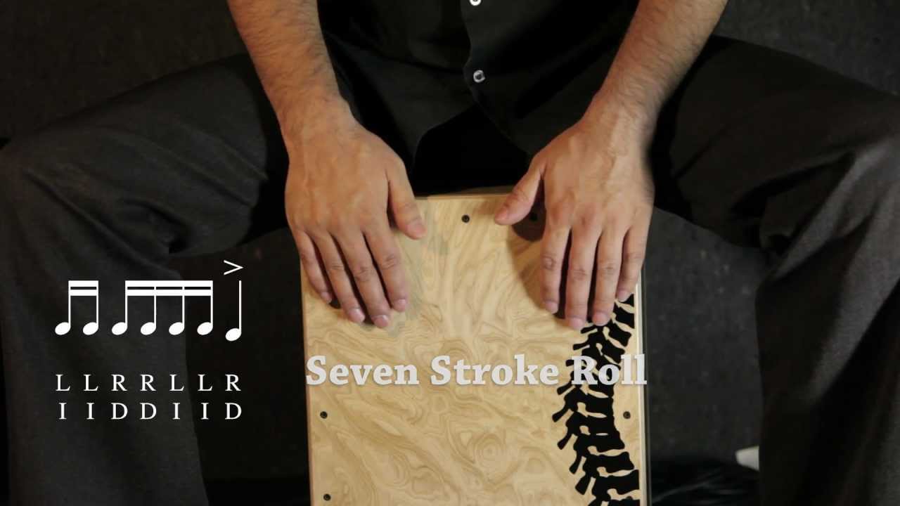 CAJON RUDIMENTS 7 Seven Stroke Roll Intermediate / Redoble de siete
