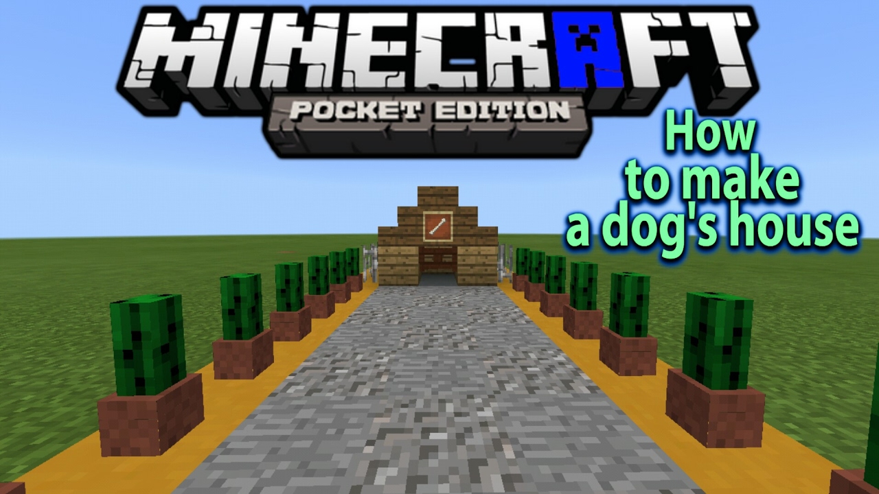 MCPE:How to make a dog's house / Command Block - YouTube