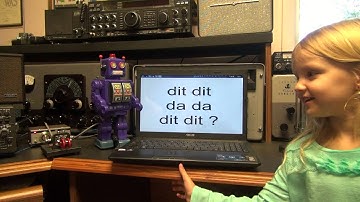 Barney Robot Morse code Kids question Fun learning teach hobby