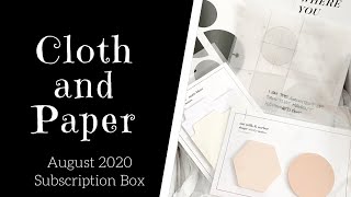 Cloth and Paper August 2020 Subscription Box | Cloth and Paper Unboxing | Cloth and Paper Sub Box