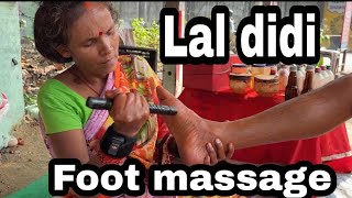  Foot massage, pain relief massage therapy,smokemassage by sarswati devi (sister of lalbaba)   asmr 
