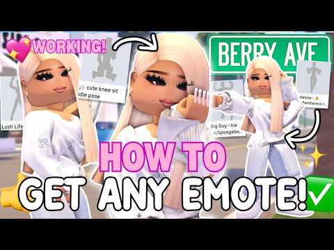 Working!! How To Get *any Emote* In Berry Avenue Tutorial!