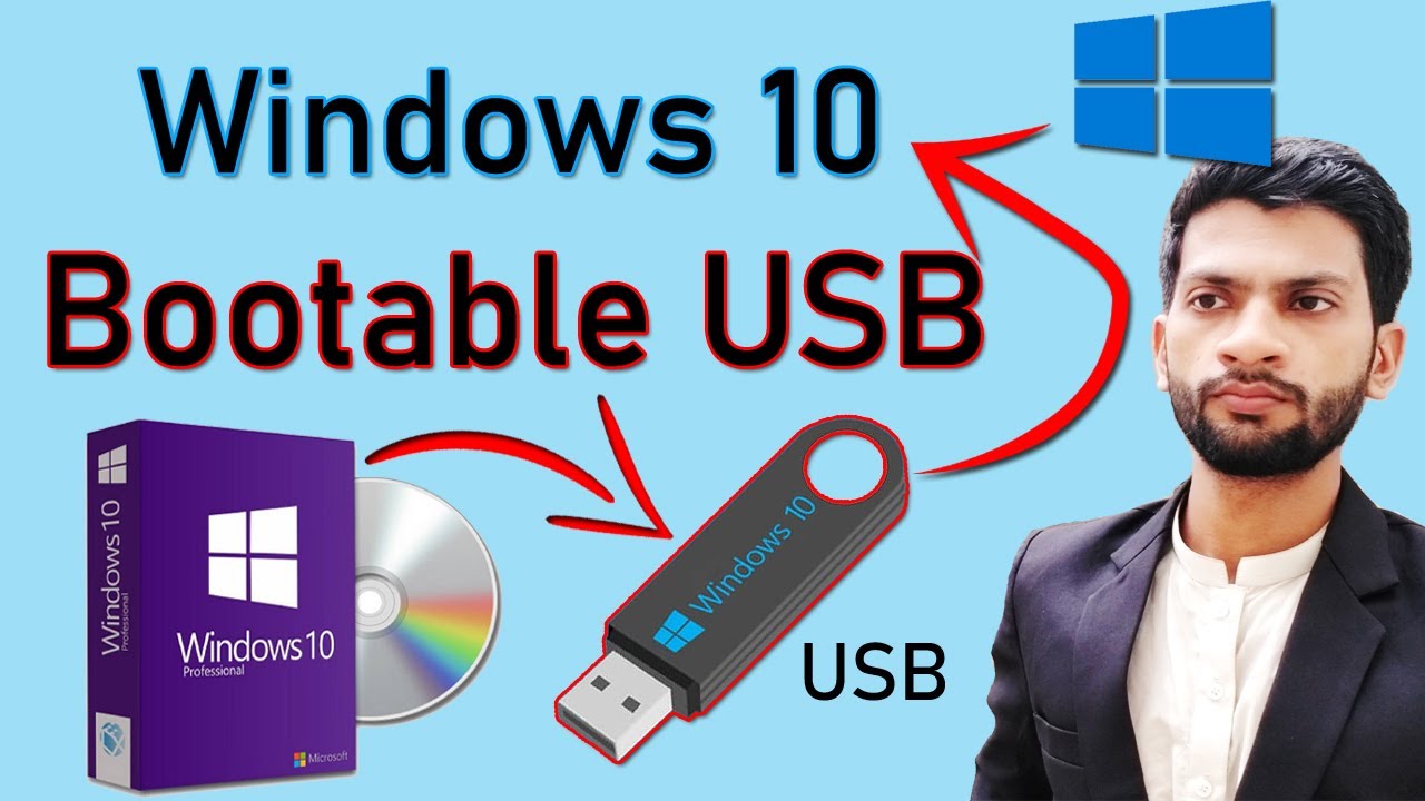 How to Create a Bootable USB for Windows 10 | in Urdu/Hindi - YouTube