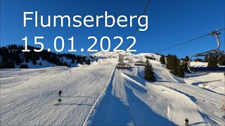 Flumserberg 15.01.2022, Leist 2222m - Tannenboden 1400m