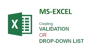 MS Excel : Inserting Validation List OR Drop-Down in Excel Cell