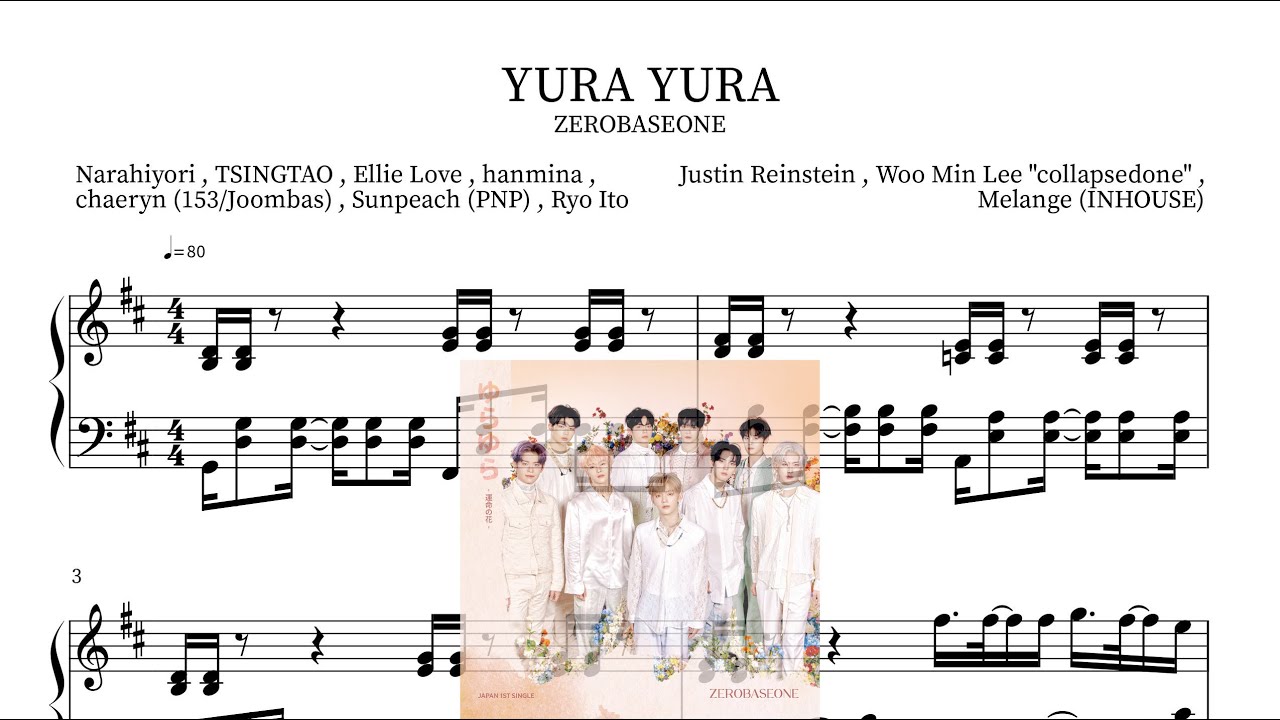 ZEROBASEONE(제로베이스원) - YURA YURA(ゆらゆら -運命の花-) Piano
