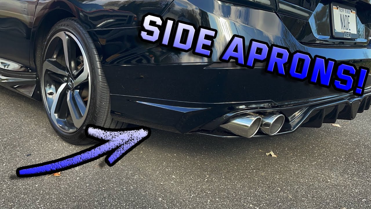 2pcs carbon fiber Rear Bumper Lip Side Spoiler Apron For Honda Accord 2018-2022 2pcs carbon fiber Rear Bumper Lip Side Spoiler Apron For Honda Accord 2018-2022