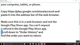 How to get a refund on google play store for an in app purchase?