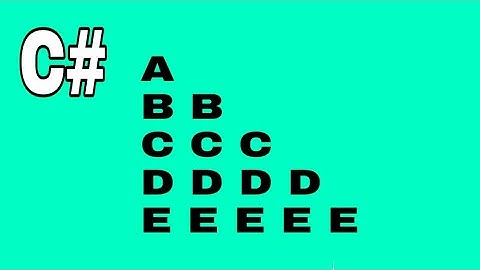 C# Alphabet pattern in Ascending order