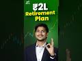 ₹2 Lakh Retirement Plan Explained | What You Must Know Before Planning #reels #shorts #viralvideo