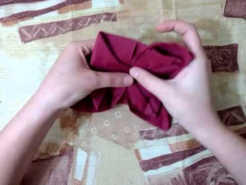 Оригами из салфеток лилия